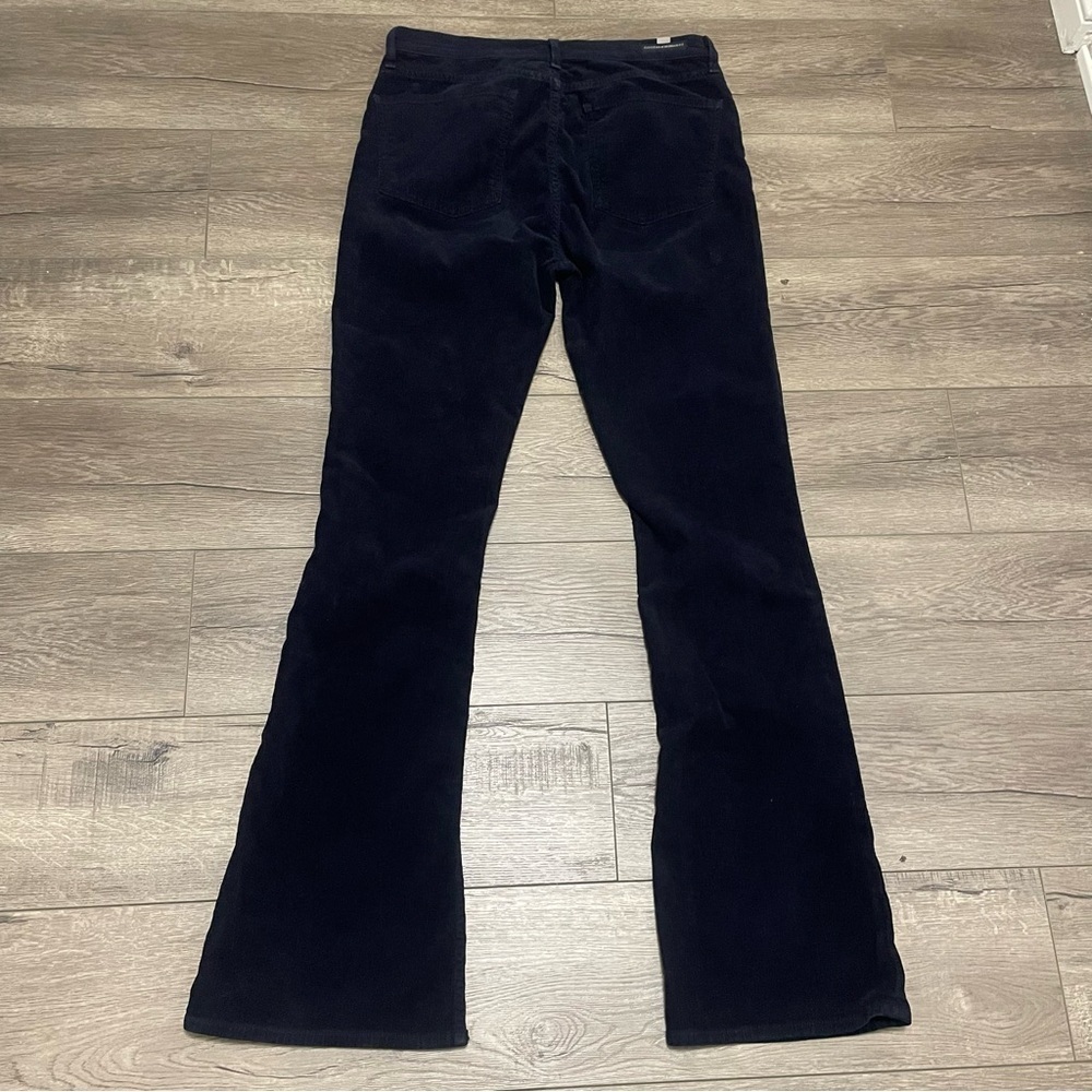 Citizens of Humanity Georgia High Rise Bootcut Flared Corduroy Navy Pants Sz 29 - Picture 3 of 12
